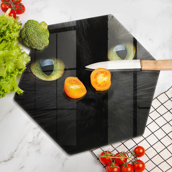 Chopping board glass Animal cat eyes