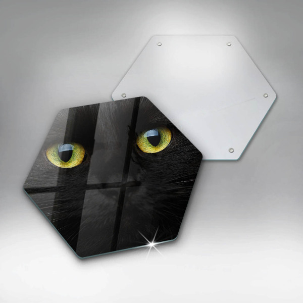 Chopping board glass Animal cat eyes