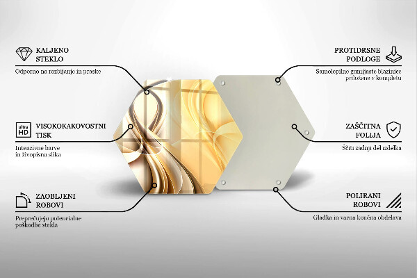 Chopping board glass Abstraction of smoke