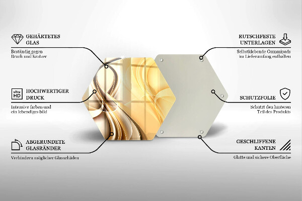 Chopping board glass Abstraction of smoke