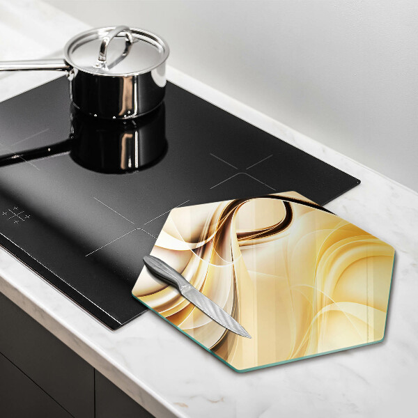 Chopping board glass Abstraction of smoke