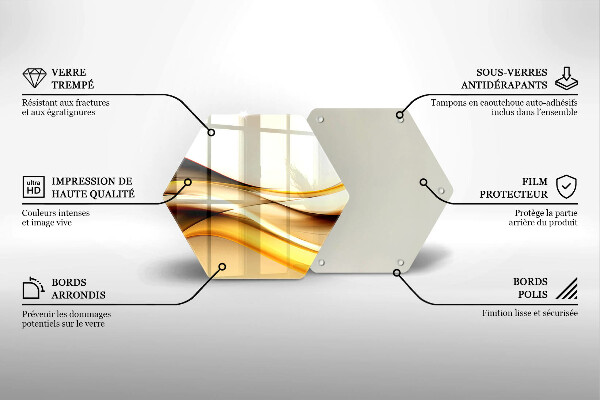 Chopping board glass Abstraction smoke lines