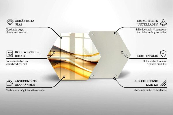 Chopping board glass Abstraction smoke lines