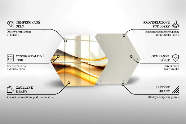 Chopping board glass Abstraction smoke lines