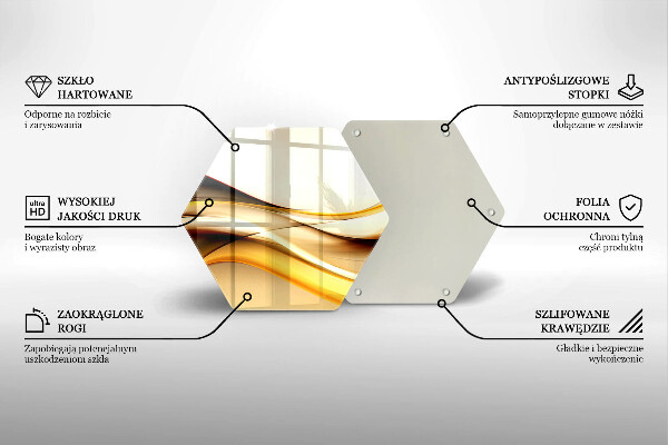 Chopping board glass Abstraction smoke lines