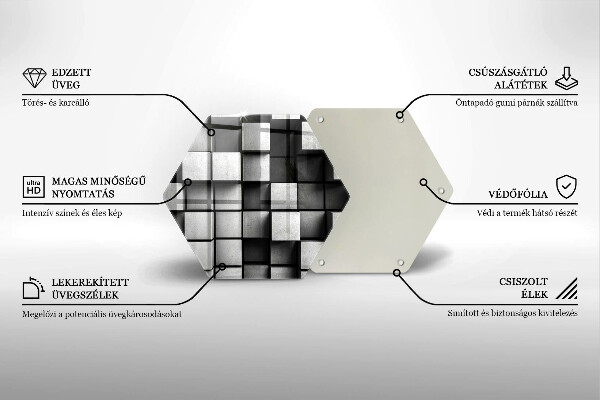 Chopping board 3D square abstraction