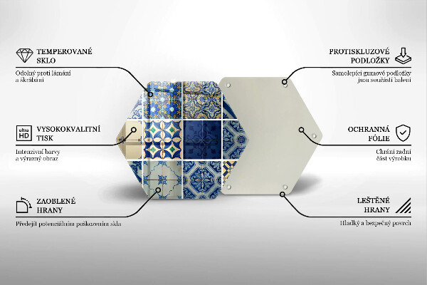 Chopping board glass Decorative tiles