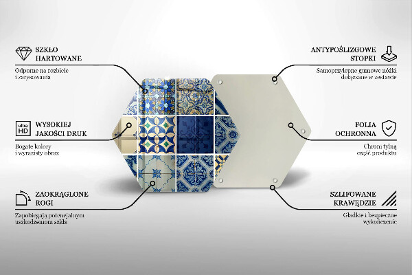 Chopping board glass Decorative tiles