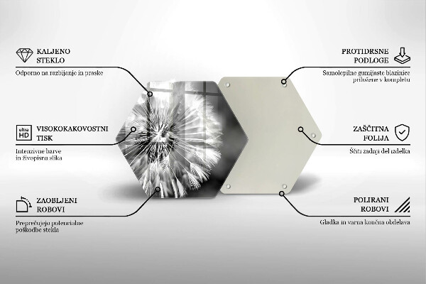Chopping board Delicate dandelion