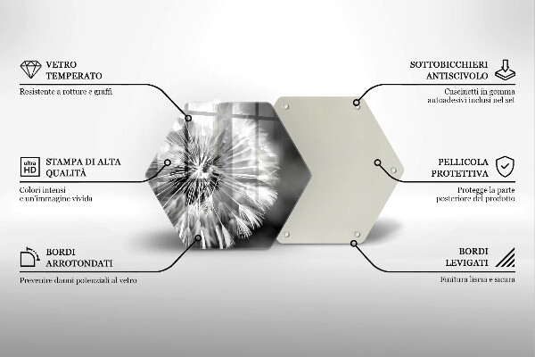 Chopping board Delicate dandelion