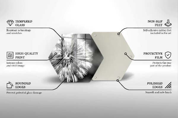 Chopping board Delicate dandelion