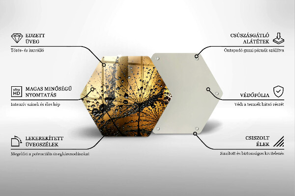 Chopping board Rosa and dandelions
