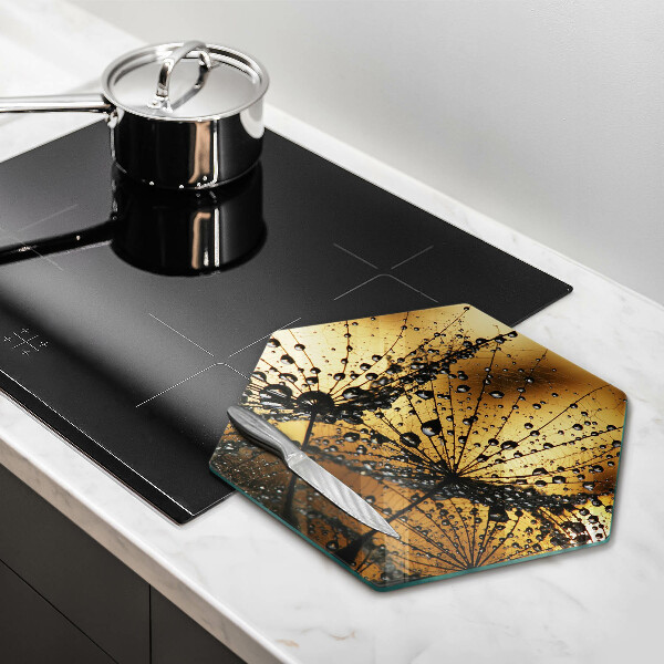 Chopping board Rosa and dandelions