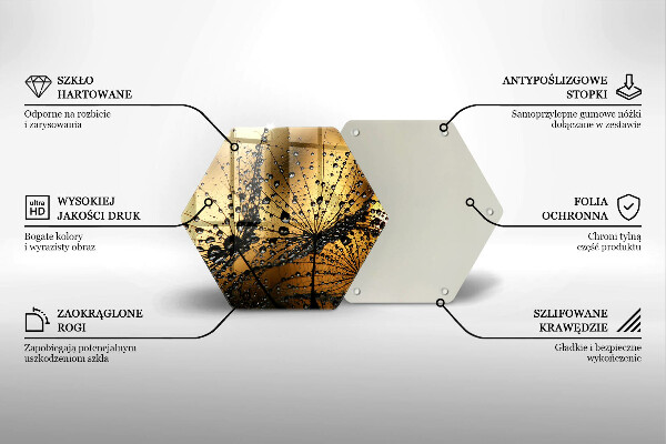 Chopping board Rosa and dandelions
