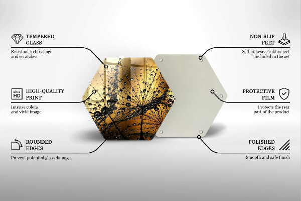 Chopping board Rosa and dandelions