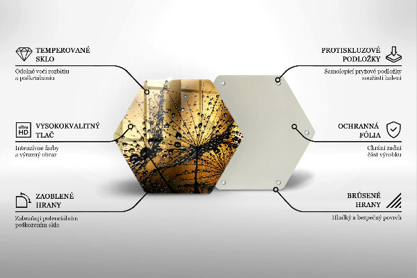 Chopping board Rosa and dandelions
