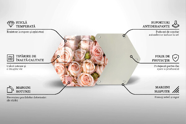Chopping board A delicate bouquet of roses