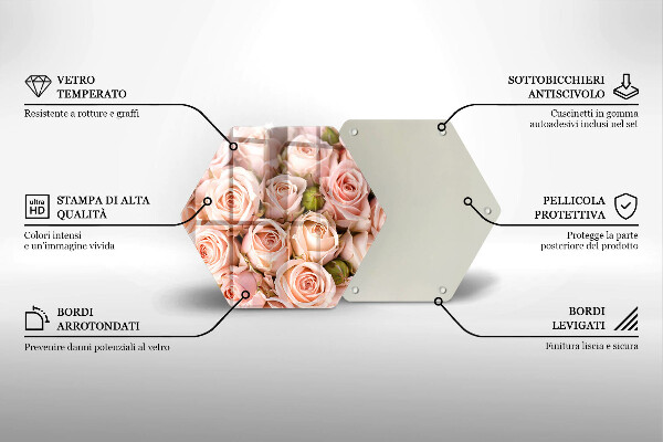 Chopping board A delicate bouquet of roses