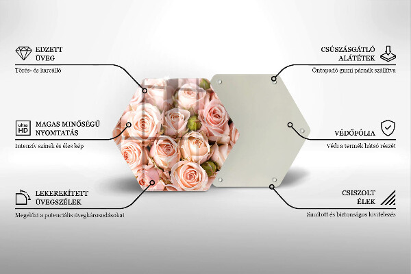 Chopping board A delicate bouquet of roses