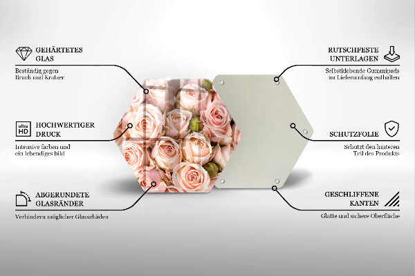 Chopping board A delicate bouquet of roses