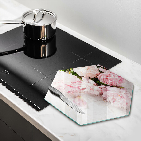 Chopping board glass Delicate roses flowers