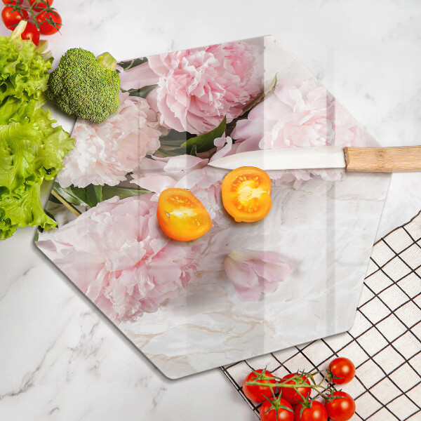 Chopping board glass Delicate roses flowers