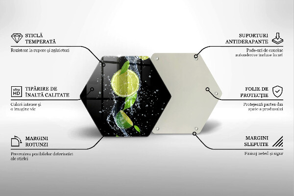 Chopping board Juicy lime in water