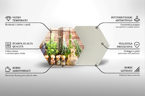 Chopping board Herbs spices and wood