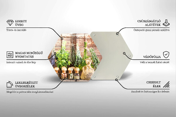 Chopping board Herbs spices and wood