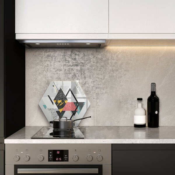 Chopping board glass Abstraction of the triangle