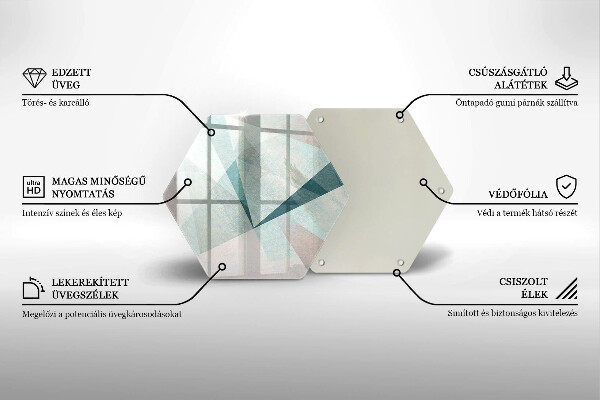 Chopping board glass Sharp abstraction