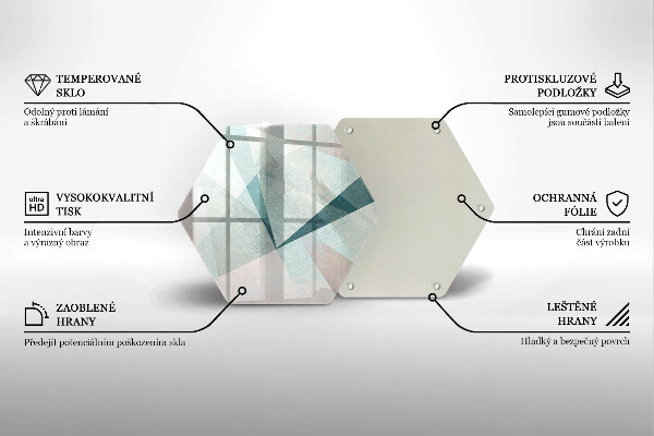 Chopping board glass Sharp abstraction