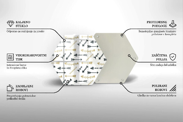 Chopping board Boho arrow pattern