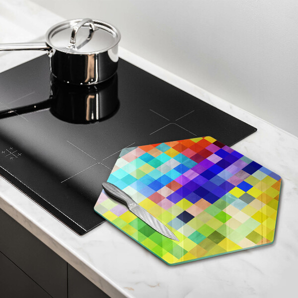 Chopping board Colorful squares pixels