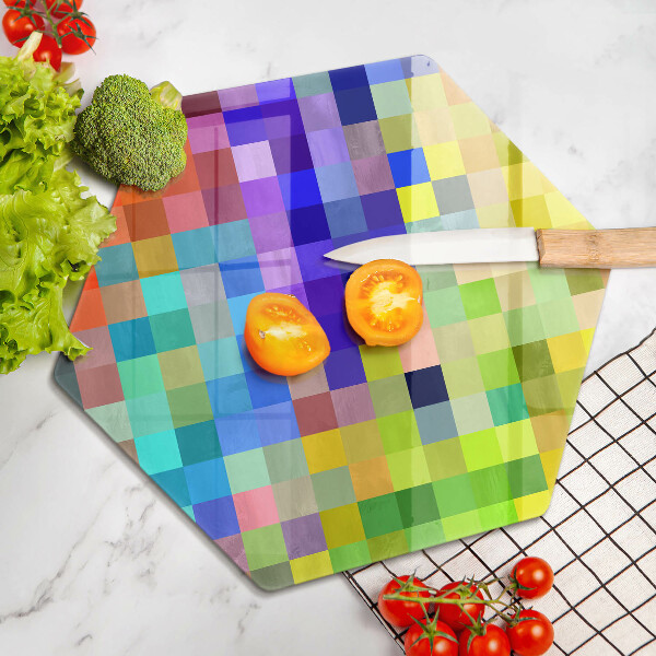Chopping board Colorful squares pixels
