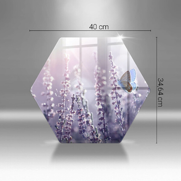 Chopping board Field flowers and butterfly