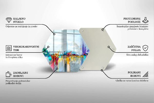 Glass chopping board Painted abstraction