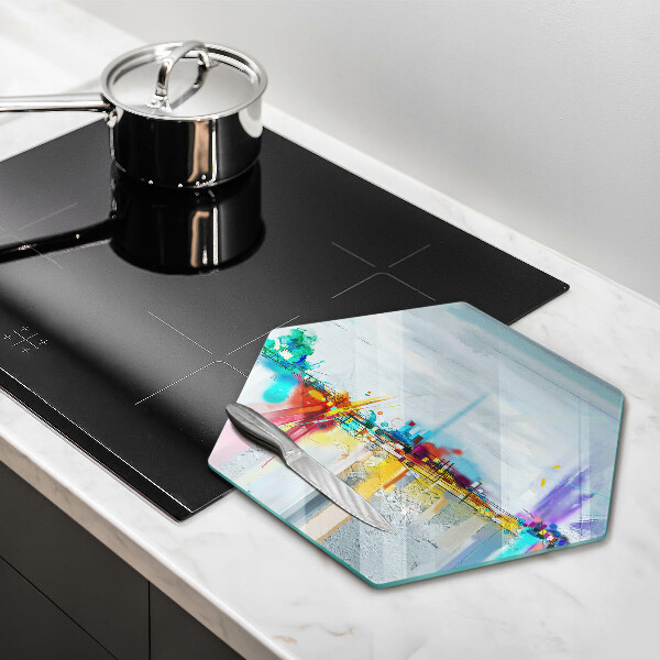 Glass chopping board Painted abstraction