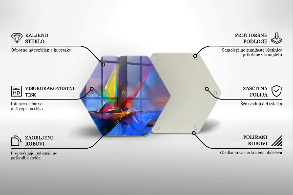 Glass chopping board Painted abstraction