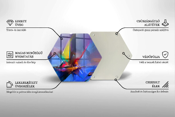 Glass chopping board Painted abstraction