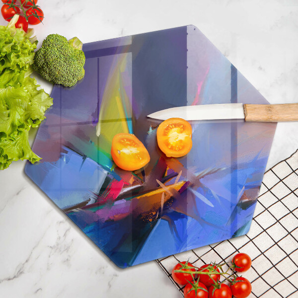 Glass chopping board Painted abstraction