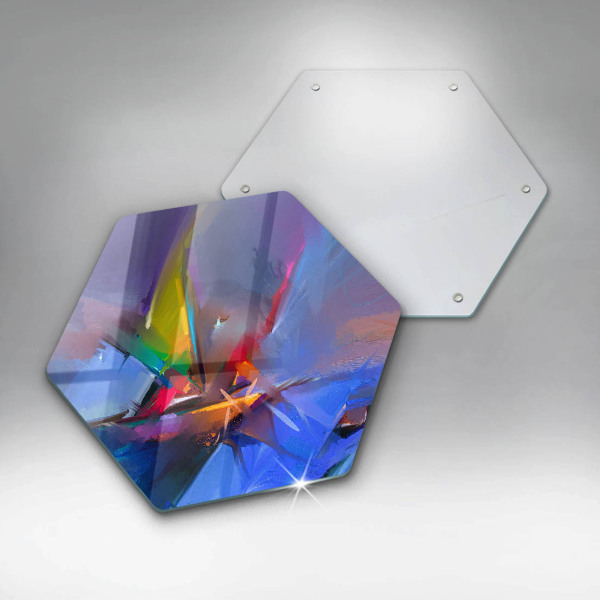 Glass chopping board Painted abstraction