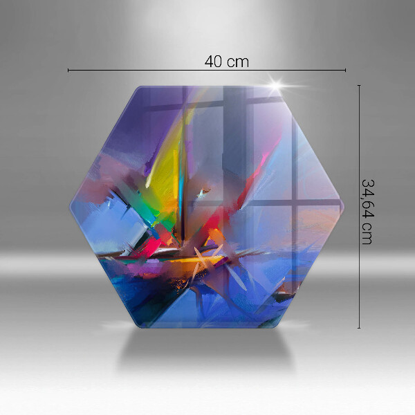 Glass chopping board Painted abstraction