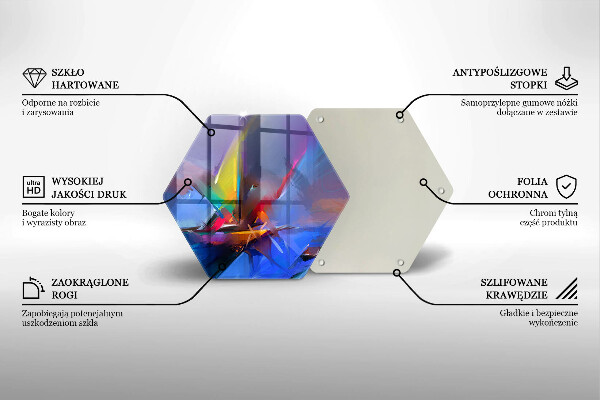 Glass chopping board Painted abstraction
