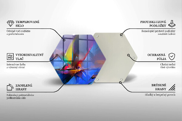 Glass chopping board Painted abstraction