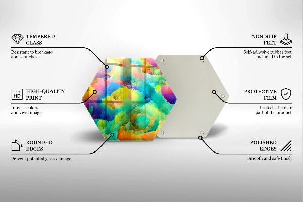 Glass chopping board Colorful abstraction