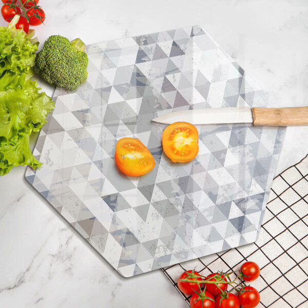 Glass chopping board Triangle pattern