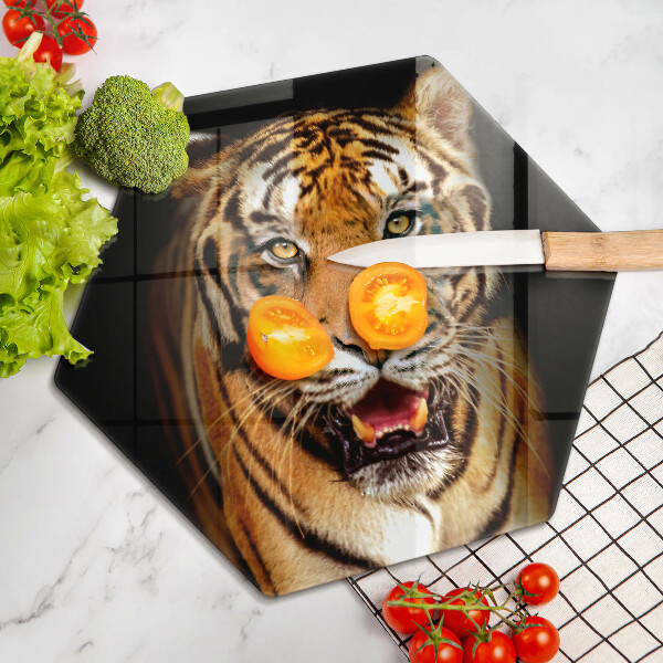 Glass chopping board Wild animal tiger