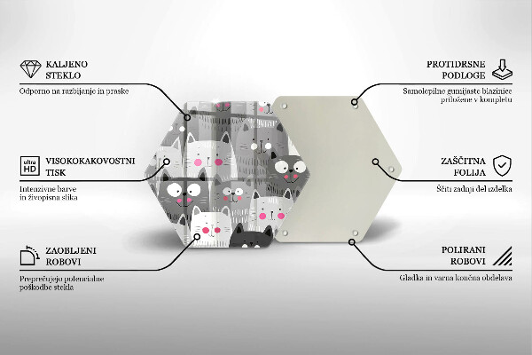 Chopping board Illustration of cats