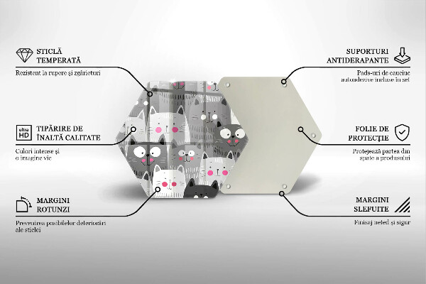 Chopping board Illustration of cats